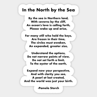 In the North by the Sea Poem Sticker